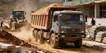 DT-200 Diesel Dump Truck on construction site