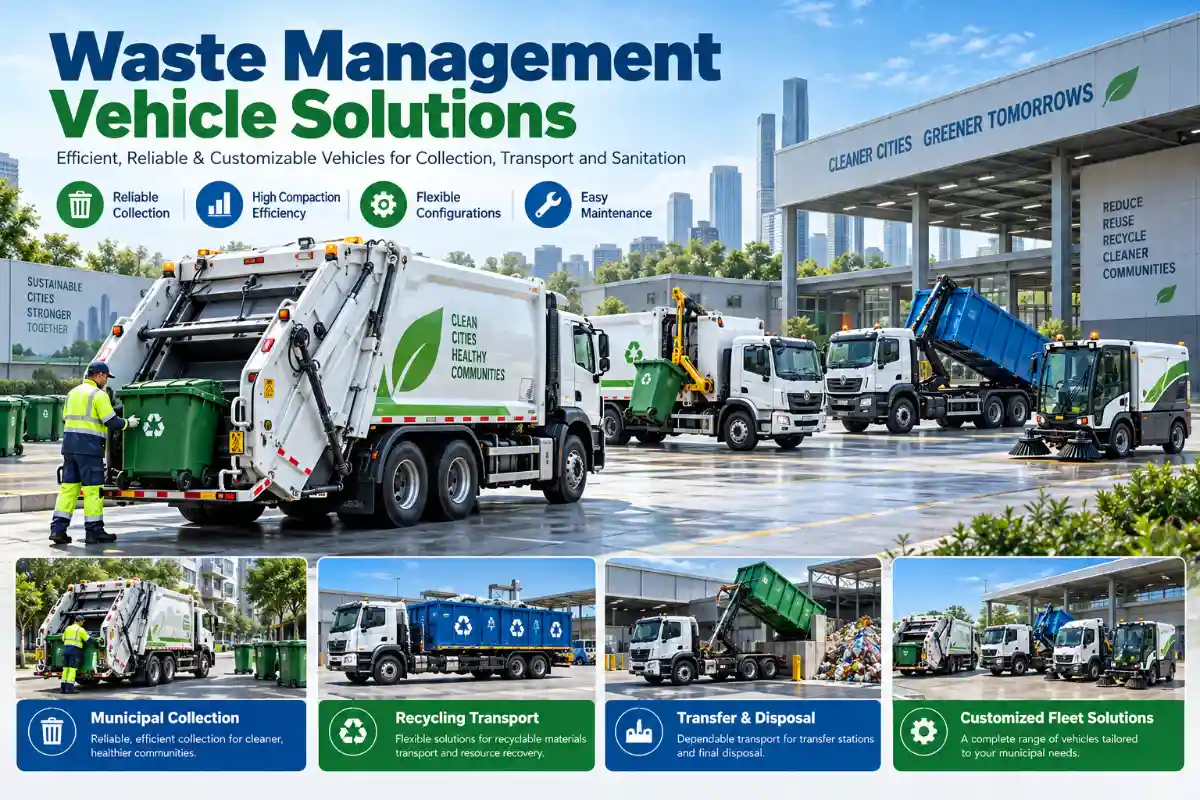 Garbage collection truck operating on an urban waste collection route