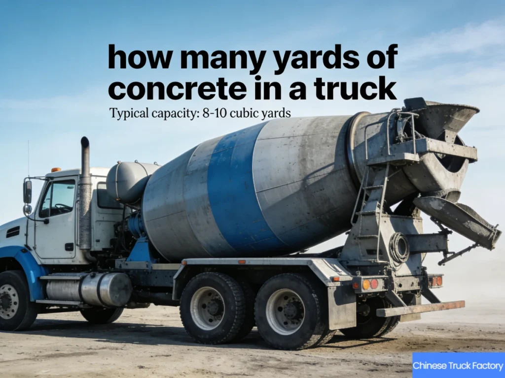 How Many Yards of Concrete in a Truck by Truck Size