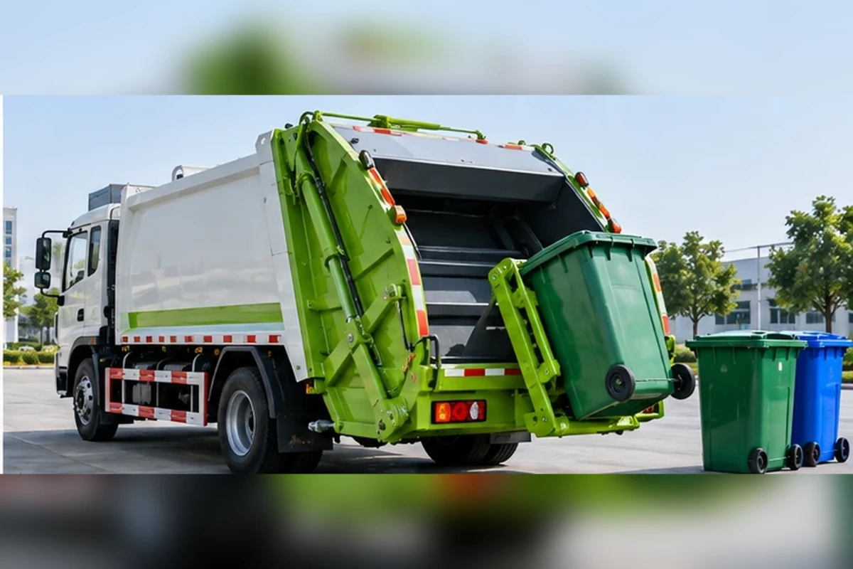 Rear loader garbage compactor truck price depends on lifter and hopper configuration