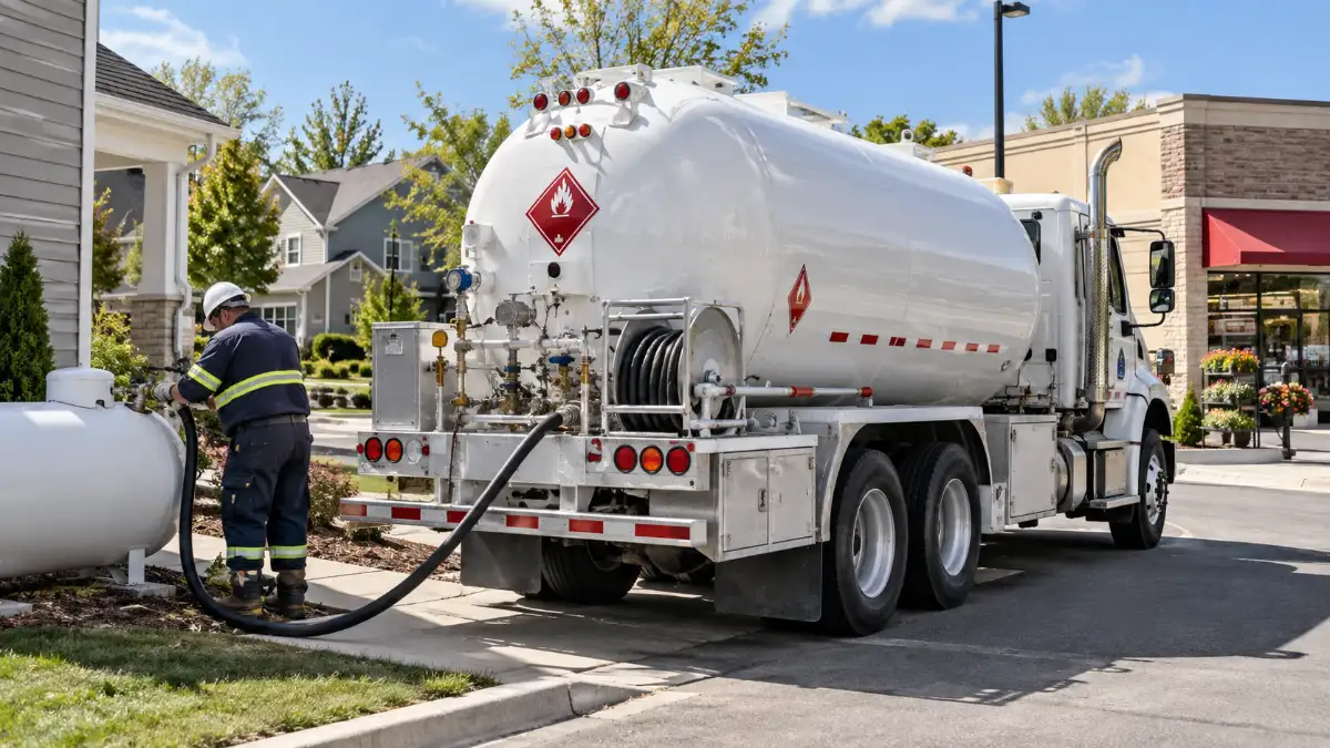 LPG distribution truck