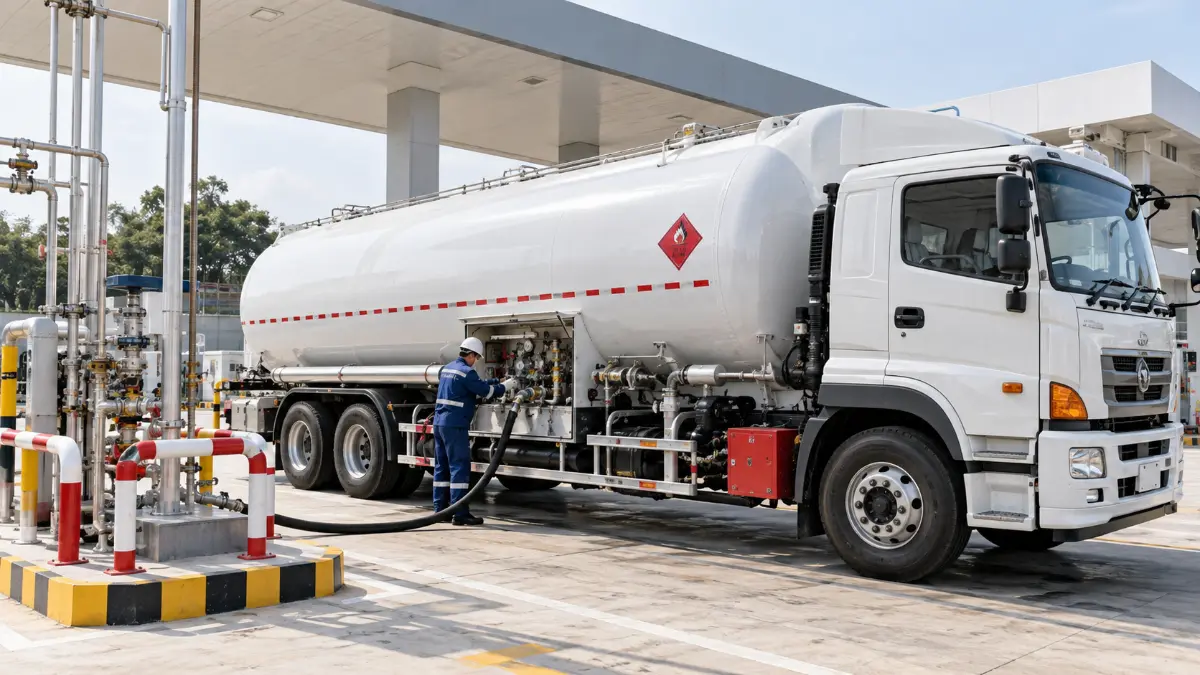LPG gas station transportation